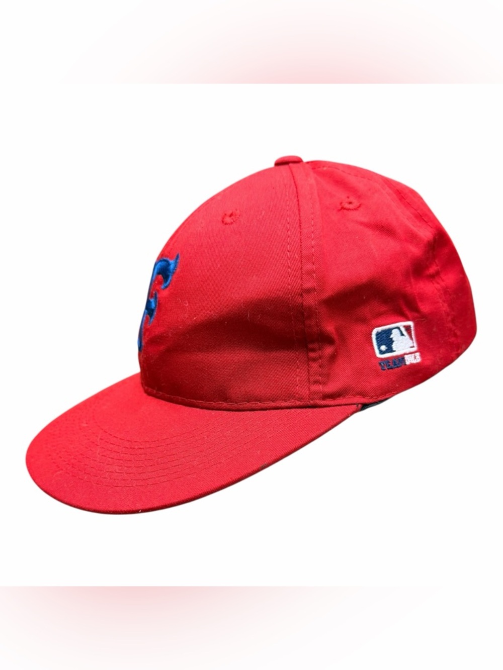 MLB (F) Red Cap with Blue Embroidered Detail
